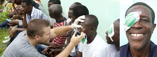 Medical Eye Center provider volunteering in Ghana