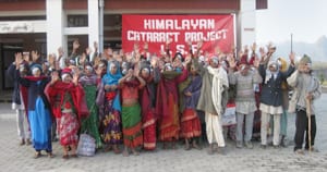 Picture of patients celebrating in Nepal after free Medical Eye Center treatment